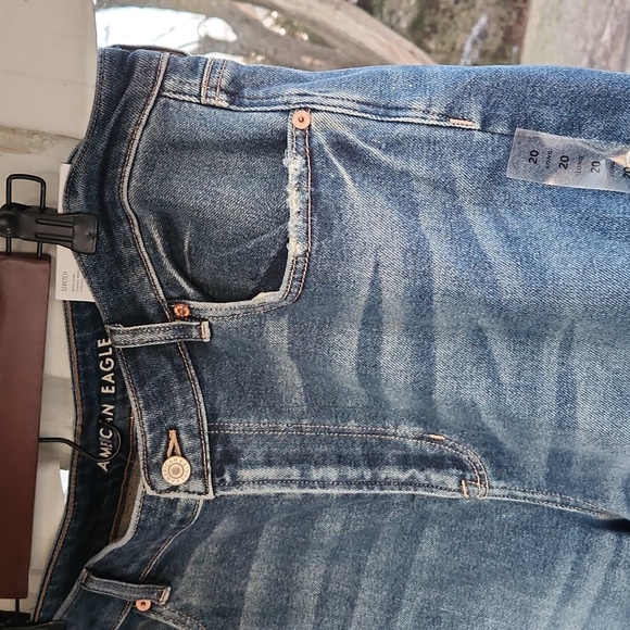 NWT American Eagle 20 Long 35 W High V-Rise Mom Jeans - Picture 12 of 15